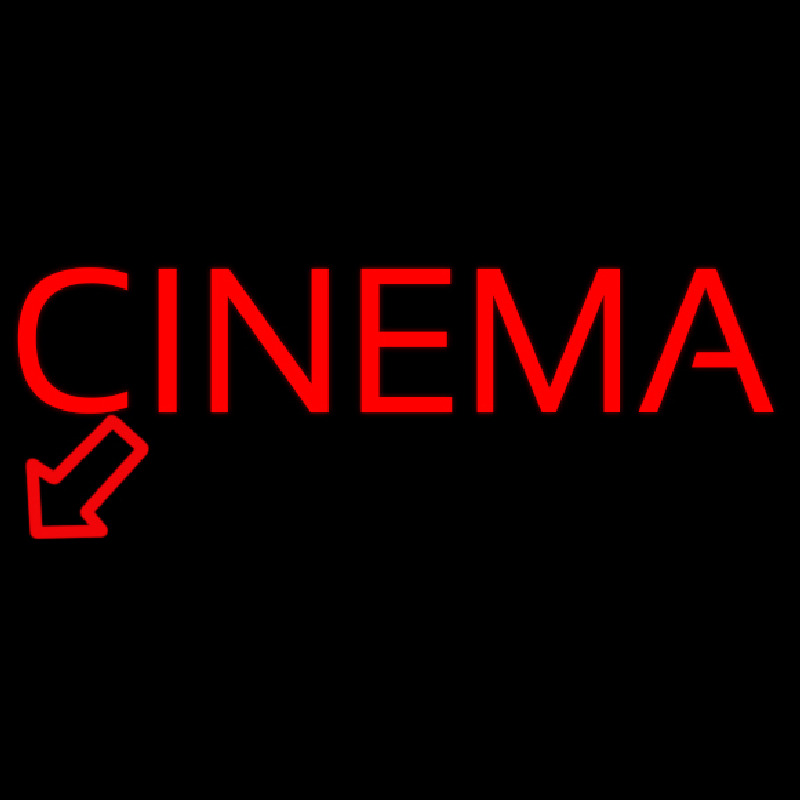 Custom Red Cinema Here Neon Sign USA
