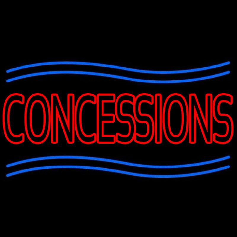 Custom Red Concessions Neon Sign USA
