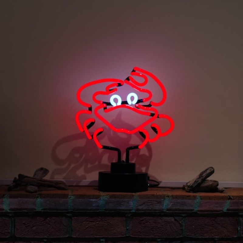 Custom Red Crab Desktop Neon Sign