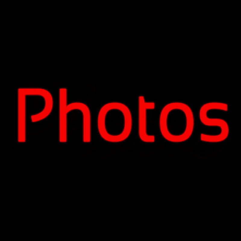 Custom Red Cursive Photos Neon Sign USA