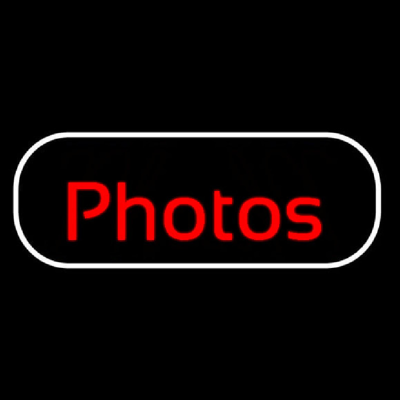 Custom Red Cursive Photos With Border Neon Sign USA