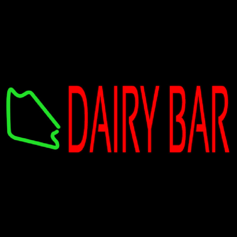 Custom Red Dairy Bar Neon Sign USA