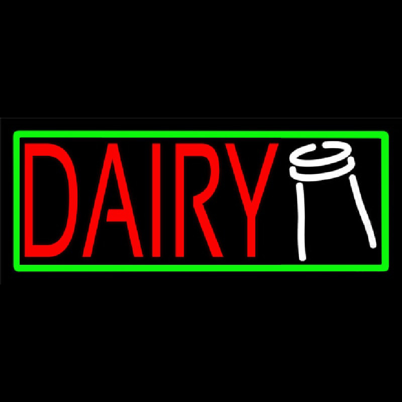 Custom Red Dairy Neon Sign USA