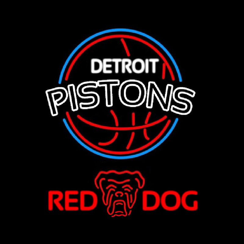 Custom Red Dog Detroit Pistons NBA Beer Sign Neon Sign USA