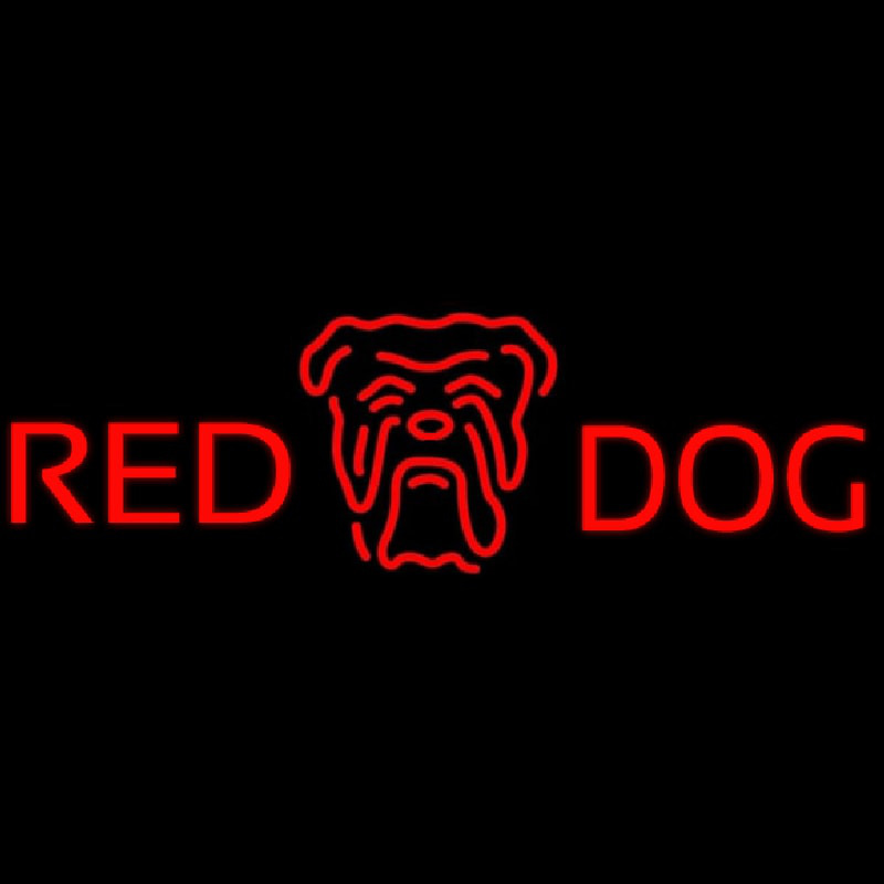 Custom Red Dog Head Logo Beer Sign Neon Sign USA