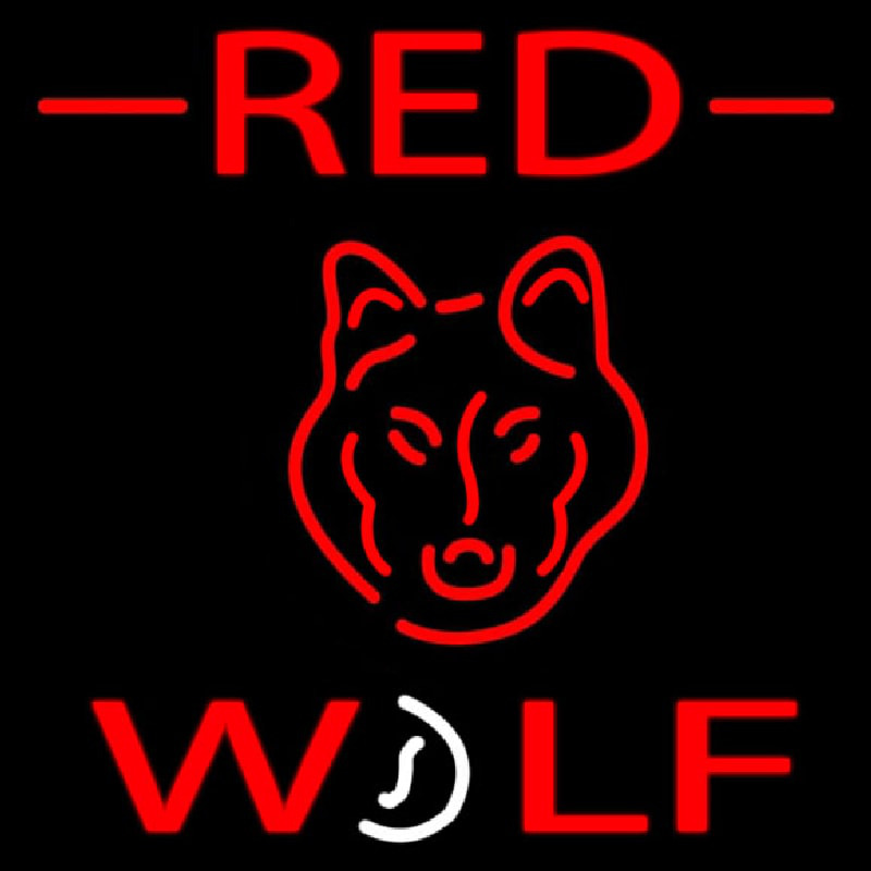 Custom Red Dog Logo Neon Sign USA