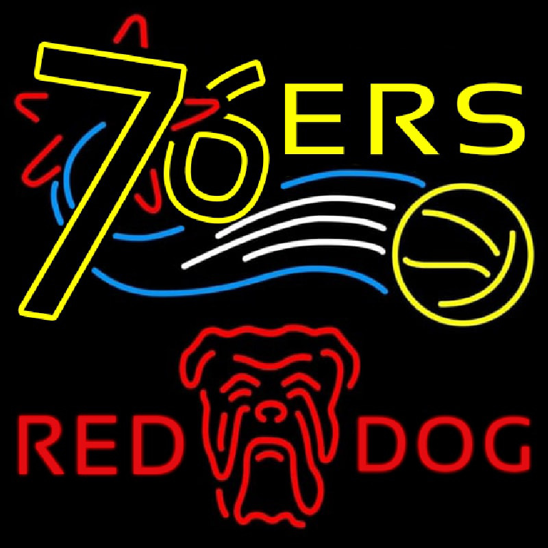Custom Red Dog Philadelphia 76ers NBA Beer Sign Neon Sign USA