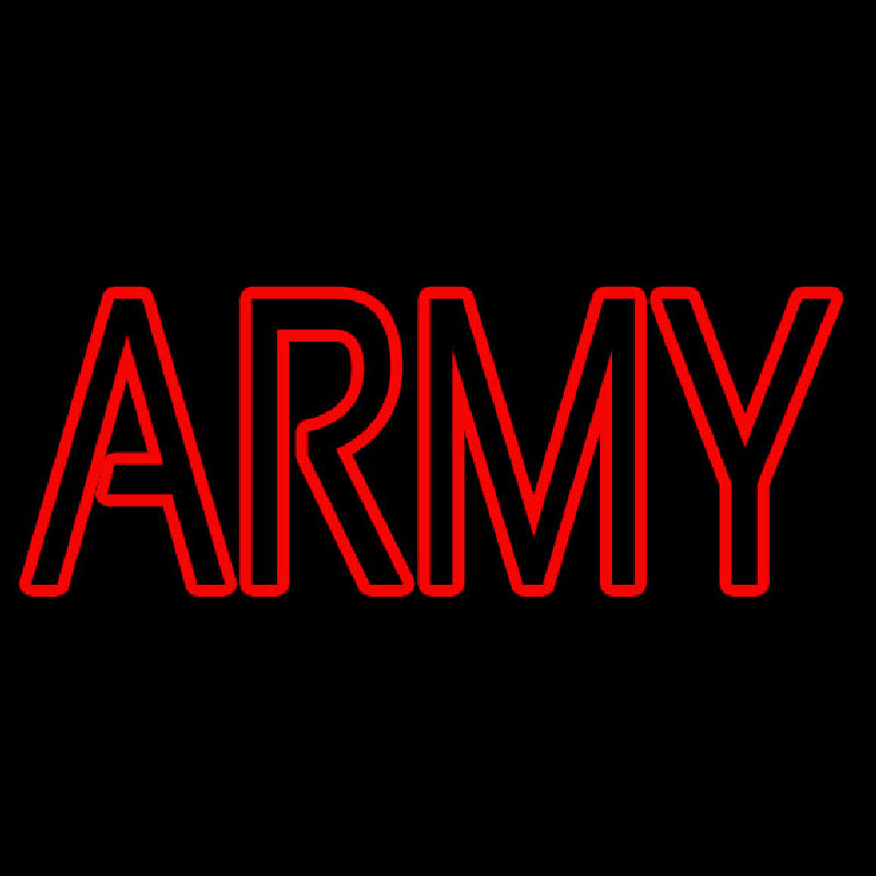 Custom Red Double Stroke Army Neon Sign USA