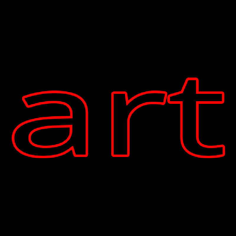 Custom Red Double Stroke Art 1 Neon Sign USA