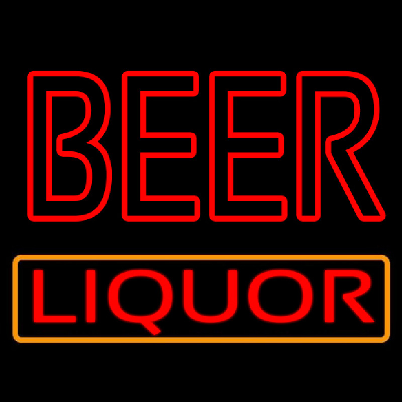Custom Red Double Stroke Beer Liquor Neon Sign USA