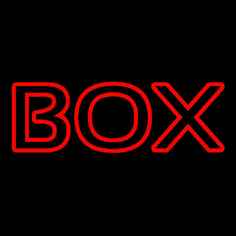 Custom Red Double Stroke Box Neon Sign USA