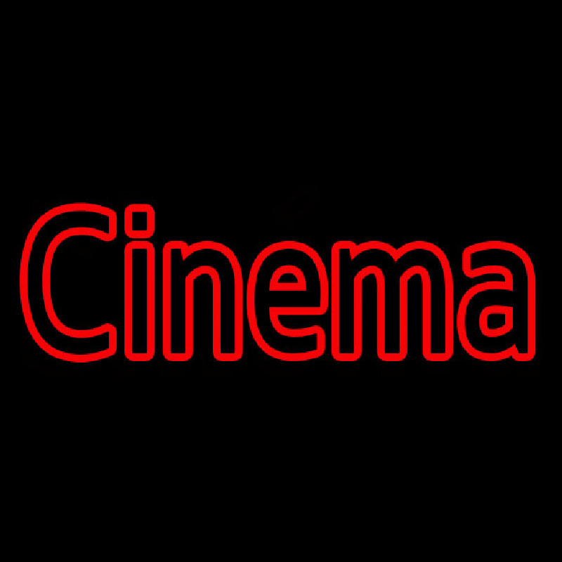 Custom Red Double Stroke Cinema Neon Sign USA