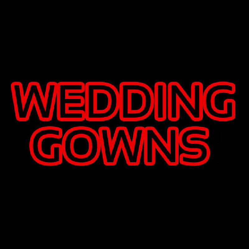 Custom Red Double Stroke Wedding Gowns Neon Sign USA