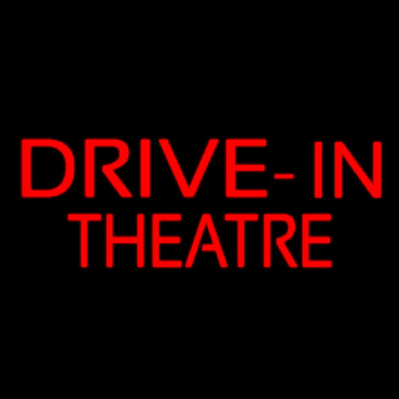 Custom Red Drive In Theatre Neon Sign USA