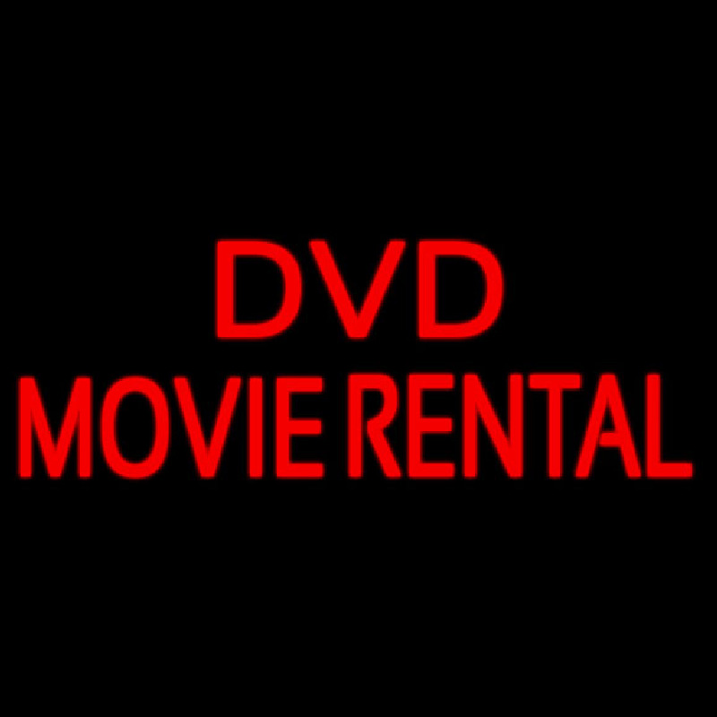 Custom Red Dvd Movie Rental Block Neon Sign USA
