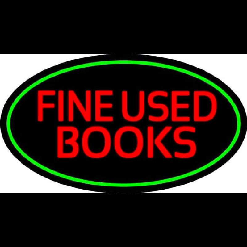 Custom Red Fine Used Books Neon Sign USA
