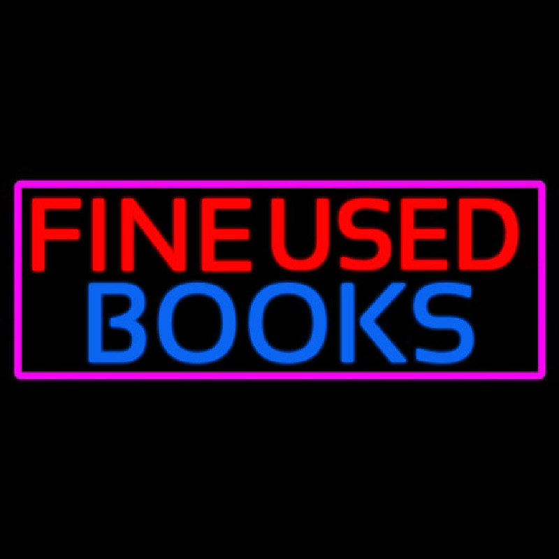 Custom Red Fine Used Books Neon Sign USA
