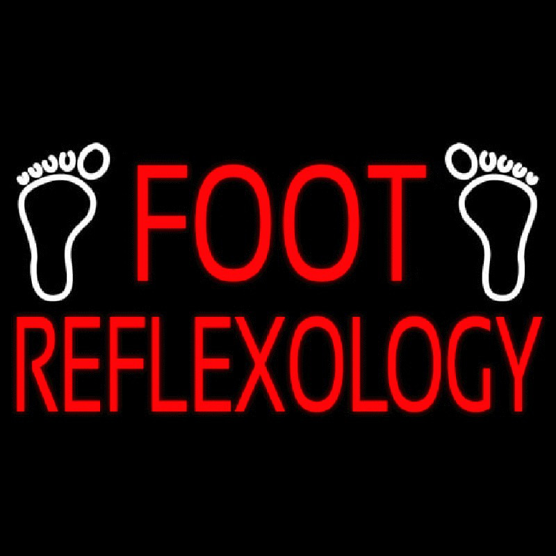 Custom Red Foot Reflexology Neon Sign USA