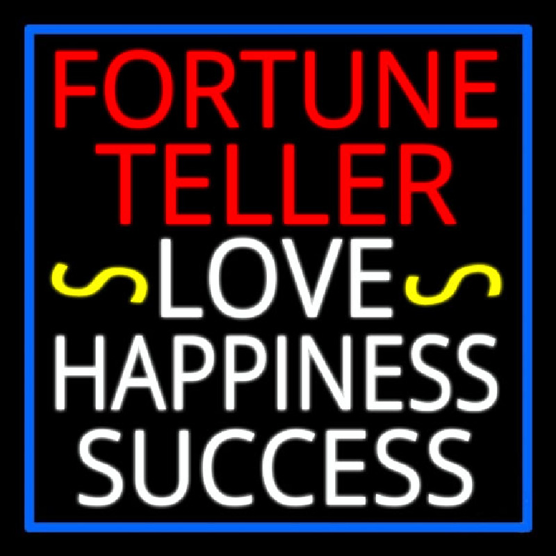 Custom Red Fortune Teller White Love Happiness Success Neon Sign USA