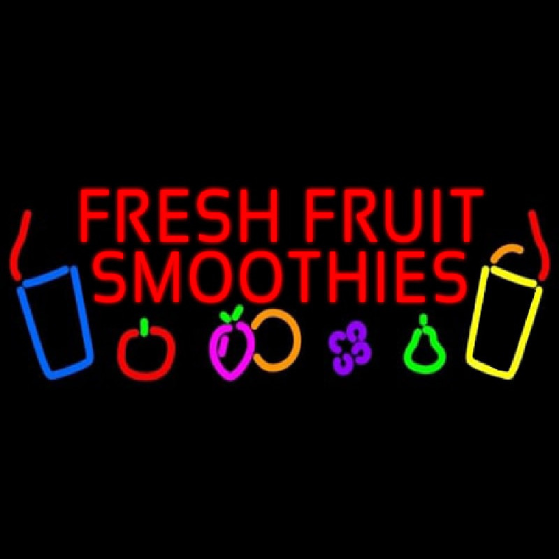 Custom Red Fresh Smoothies Neon Sign USA