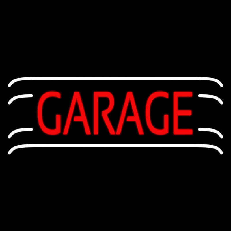 Custom Red Garage Block Neon Sign USA