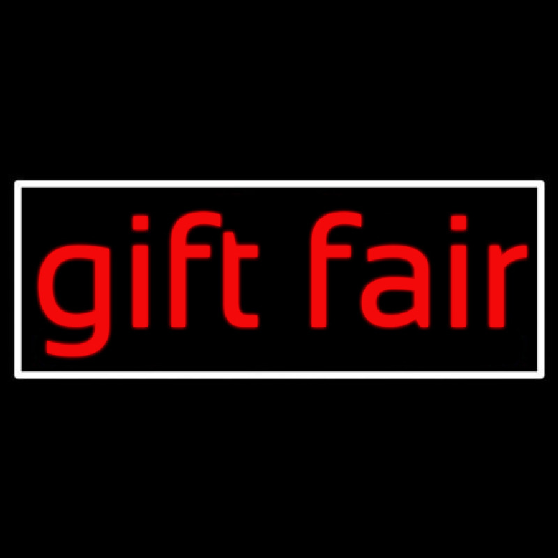 Custom Red Gift Fair Neon Sign USA