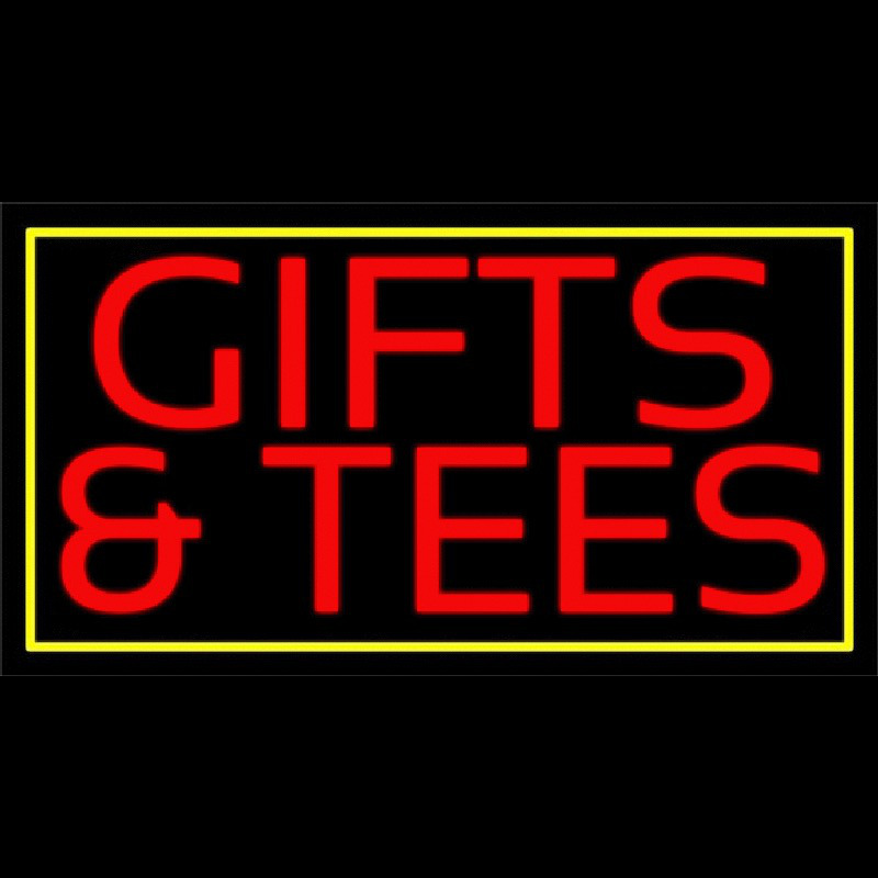 Custom Red Gifts And Tees With Border Neon Sign USA