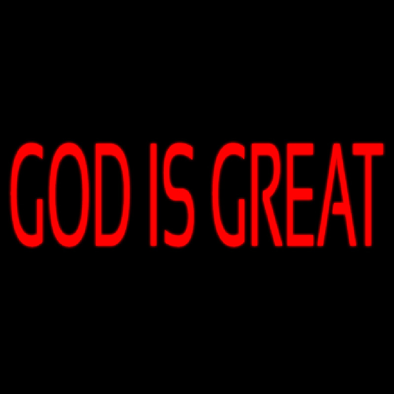 Custom Red God Is Great Neon Sign USA