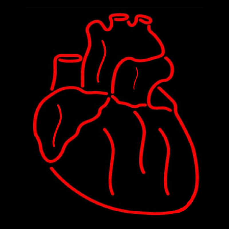 Custom Red Heart Neon Sign USA