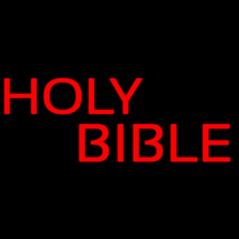 Custom Red Holy Bible Neon Sign USA