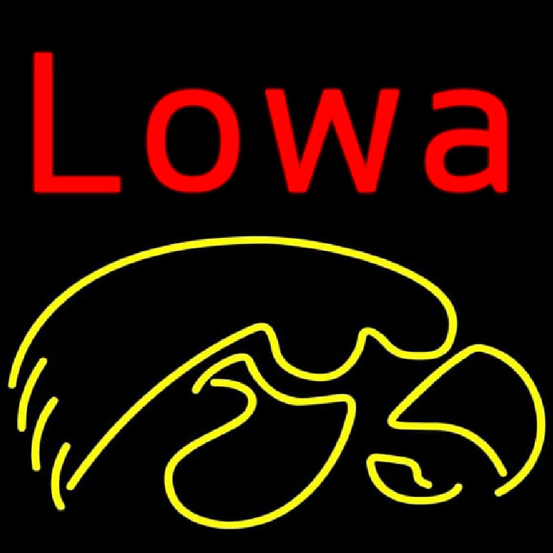 Custom Red Iowa Hawkeyes Neon Sign Neon Sign USA