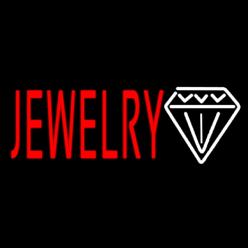 Custom Red Jewlery Block Diamond Logo Neon Sign USA