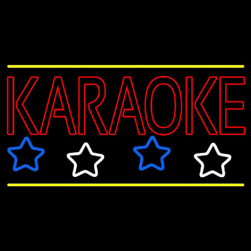 Custom Red Karaoke Block 1 Neon Sign USA