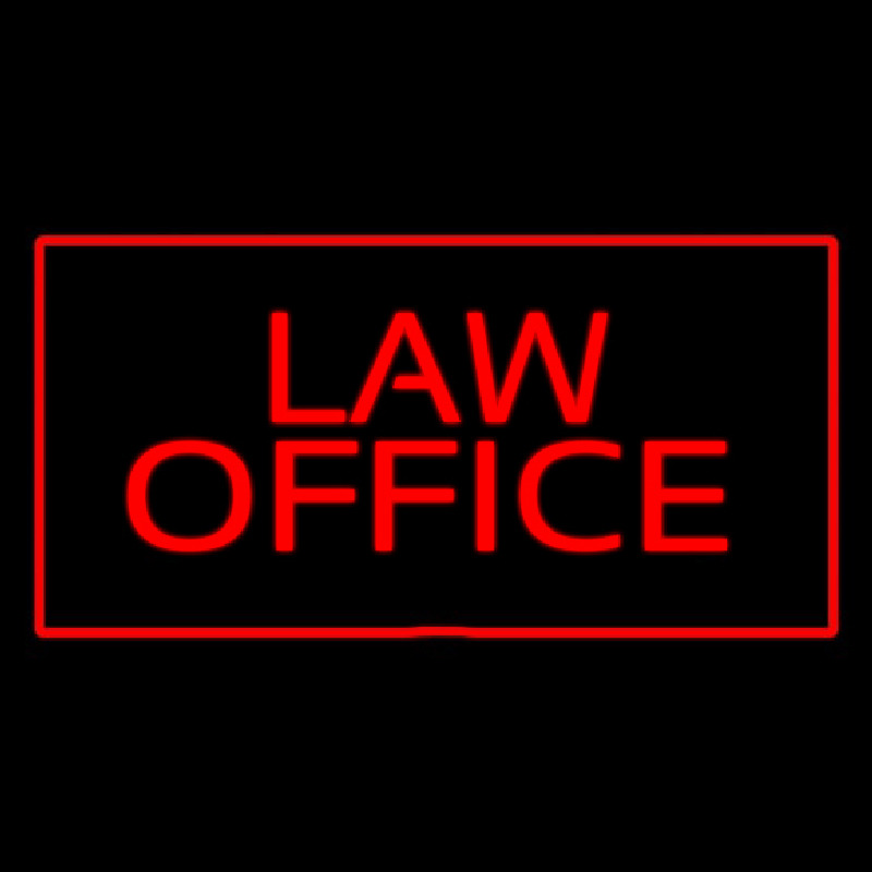 Custom Red Law Office Red Border Neon Sign USA