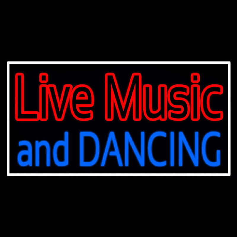 Custom Red Live Music Blue And Dancing 1 Neon Sign USA