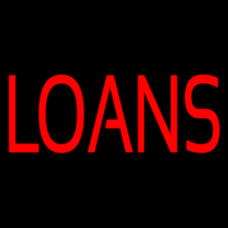 Custom Red Loans Neon Sign USA