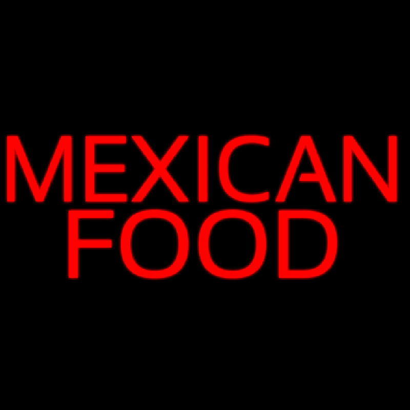 Custom Red Mexican Food Neon Sign USA