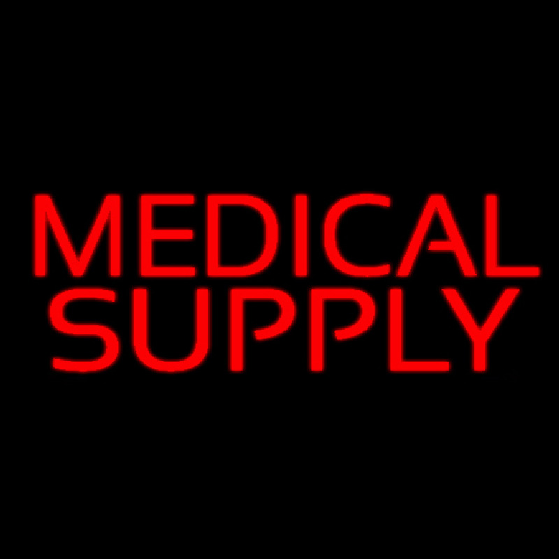 Custom Red Medical Supply Neon Sign USA