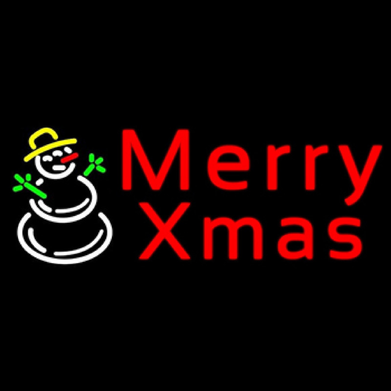 Custom Red Merry Christmas Neon Sign USA