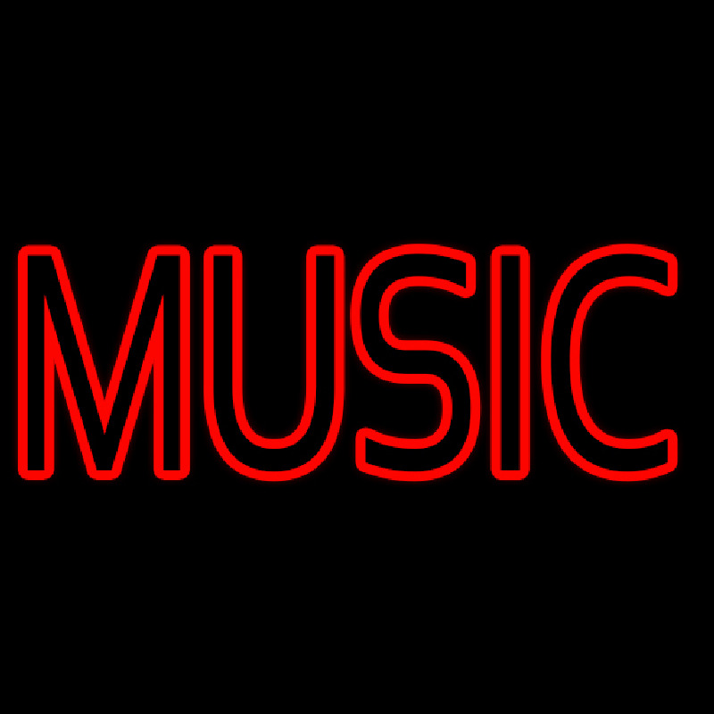 Custom Red Music Block 2 Neon Sign USA