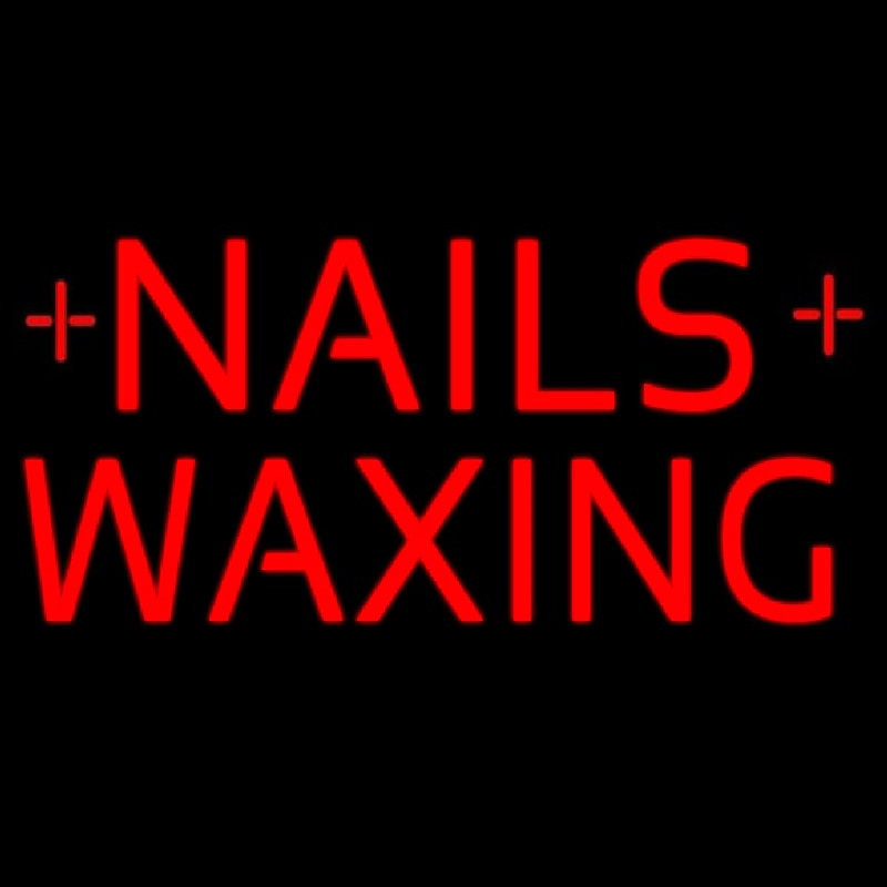 Custom Red Nails Waxing Neon Sign USA