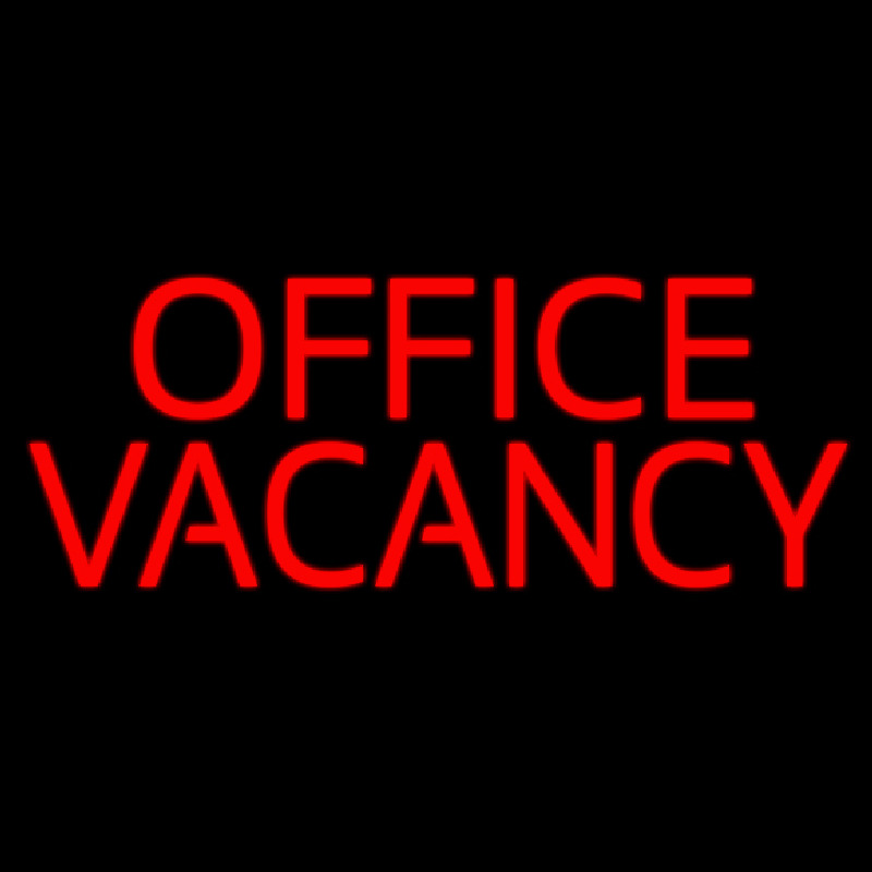 Custom Red Office Vacancy Neon Sign USA