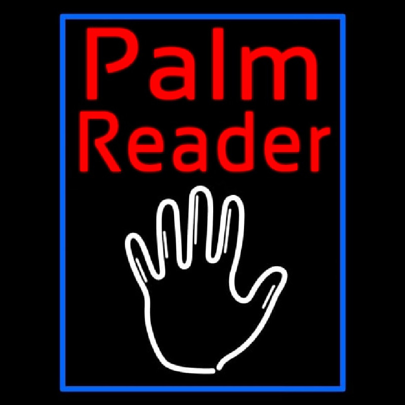 Custom Red Palm Reader White Logo Neon Sign USA