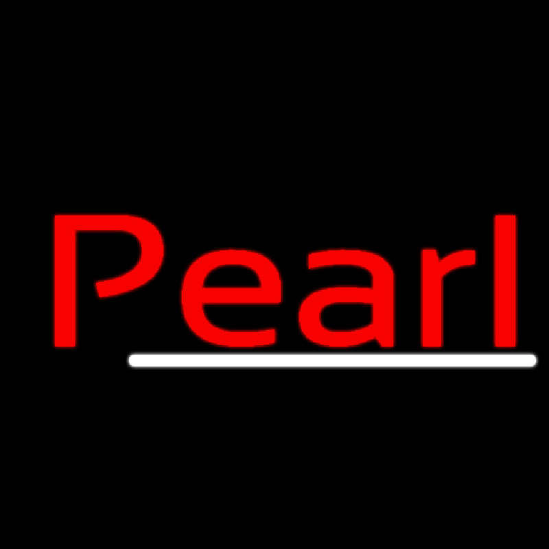 Custom Red Pearl White Line Neon Sign USA
