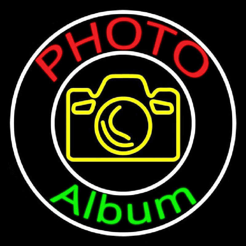 Custom Red Photo Albums Neon Sign USA
