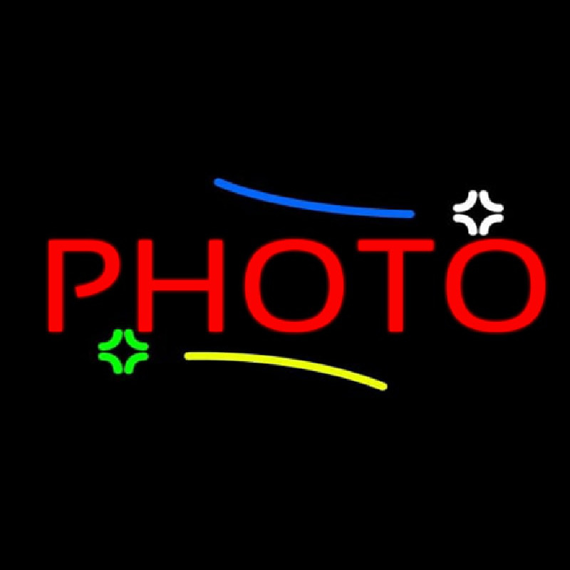 Custom Red Photo Block Neon Sign USA
