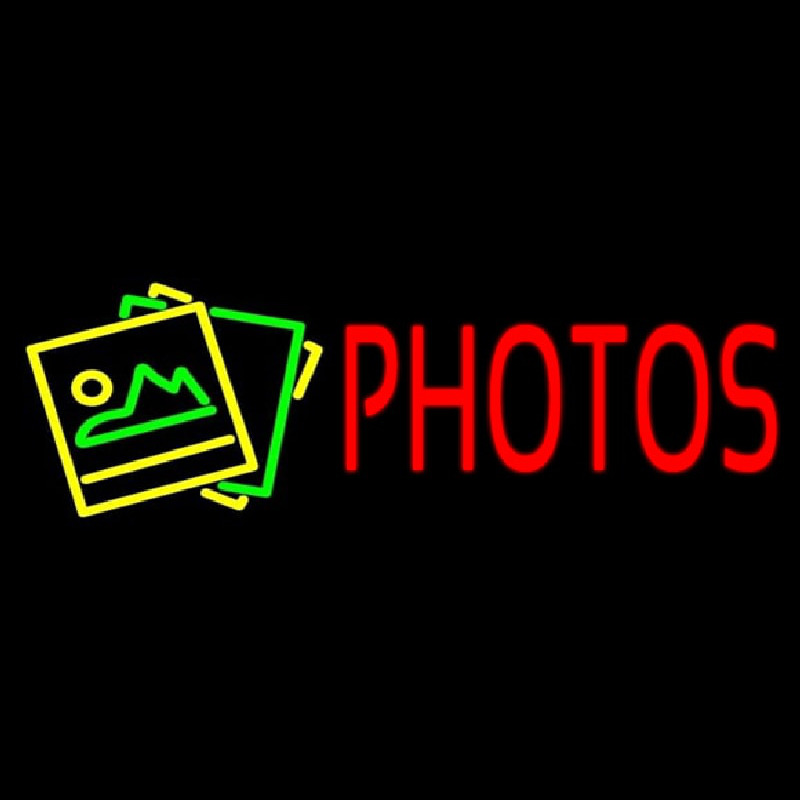 Custom Red Photos With Logo Neon Sign USA