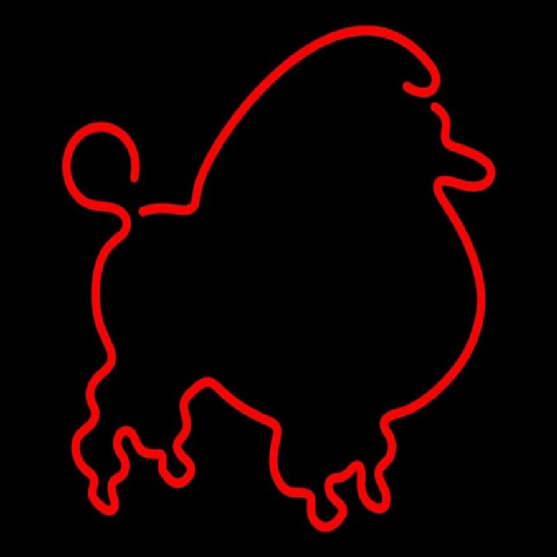 Custom Red Poodle Dog Neon Sign USA