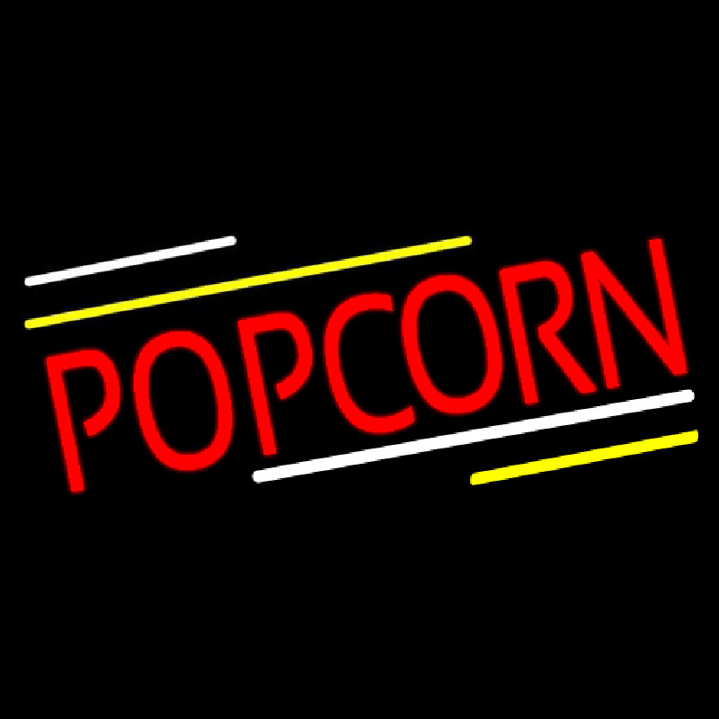 Custom Red Popcorn Neon Sign USA