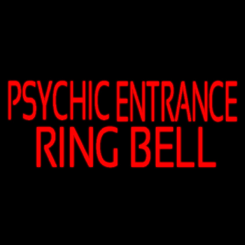 Custom Red Psychic Entrance Ring Bell Neon Sign USA
